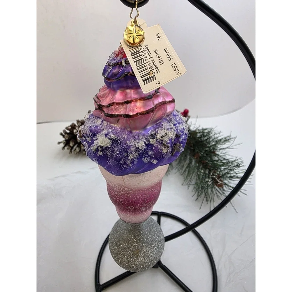 Christopher Radko Sundae FunDay 1016705 Ice Cream Christmas Ornament 7